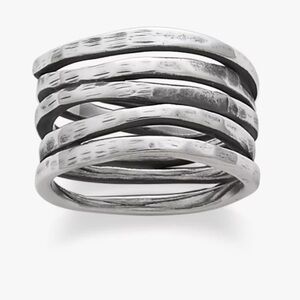 James Avery Stacked Hammered Ring